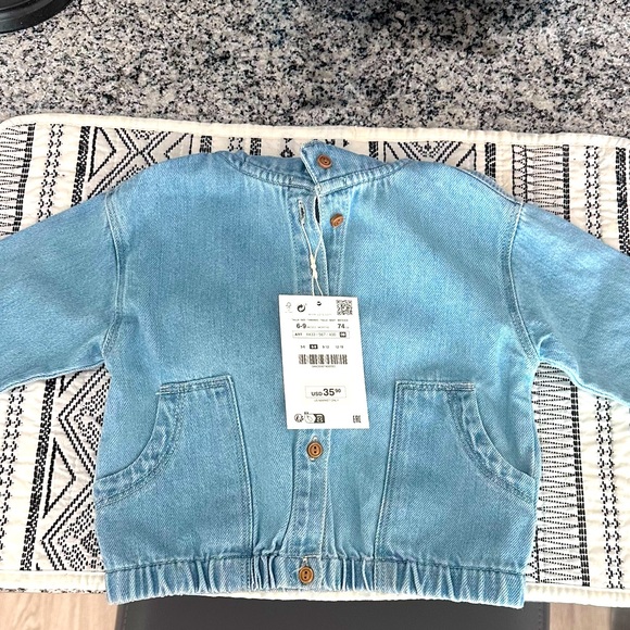 Zara 6-9 month Jean jacket - Picture 9 of 10